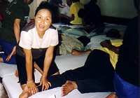 Beim Massage-Training in Bangkok